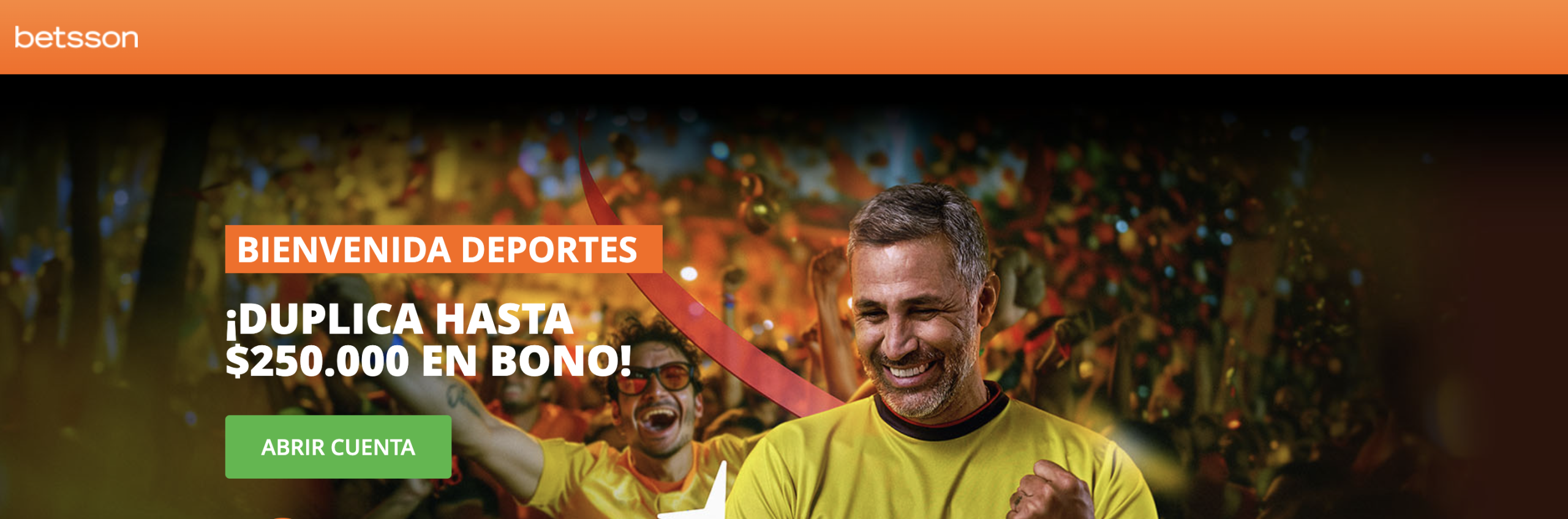 Betsson Bono Bienvenida Apuestas | Hasta $250.000