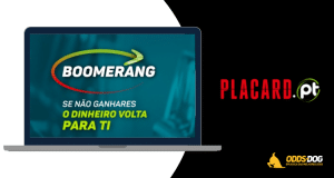 Placard Bonus Boomerang | 20€ Grátis p/ Apostas Desportivas