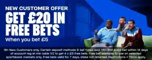 Coral Sports Welcome Offer: Bet £5 and Get £20 in Free Bets!