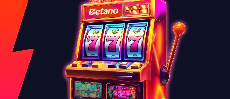 Betano slot machine with a winning combination of 777, representing the excitement of Betano Slots Welcome Offer.