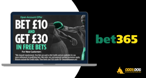 Bet365 Welcome Offer – Get £30 in Free Bets When You Bet £10!