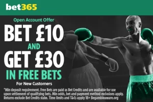 Bet365 Welcome Offer – Get £30 in Free Bets When You Bet £10!